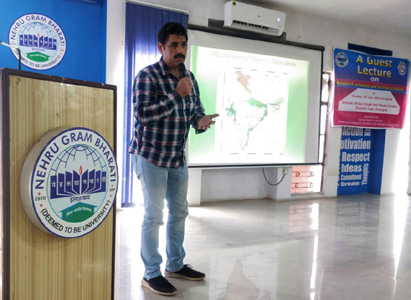 KSKGRL IIG, Scientist visited Nehru Gram Bharati (Deemed University), Hanumanganj, Prayagraj on 18 July 2022