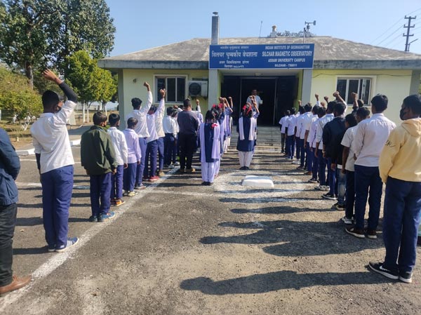 Students from Krishna Ram M.E School visited our Magnetic Observatory, Silchar