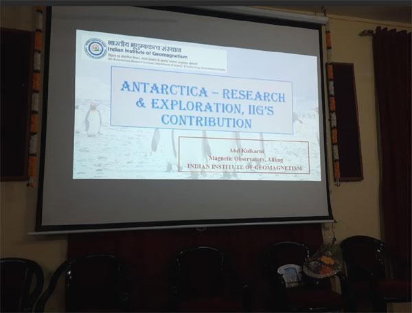 talk on “Antarctica – Research & Exploration