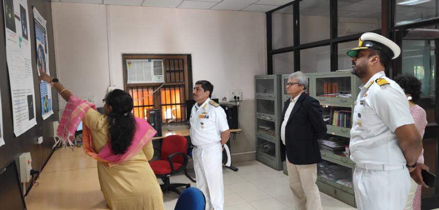 Indian Navy Vice Admiral Shri Sandip Naithani Visited Colaba Magnetic Oobservatory on 12 Dec. 2023