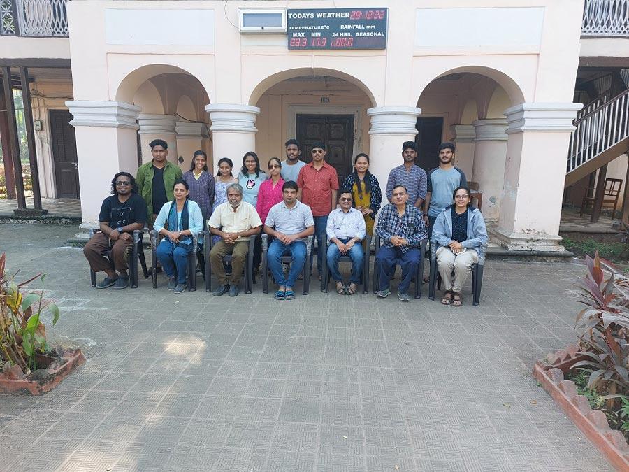 A group of students from Marathi Department, Ruia College, Mumbai visited Magnetic Observatory, Alibag