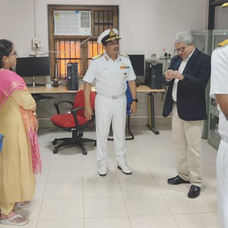 Indian Navy Vice Admiral Visited Colaba Magnetic Observatory