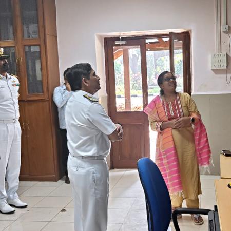 Indian Navy Vice Admiral Visited Colaba Magnetic Observatory