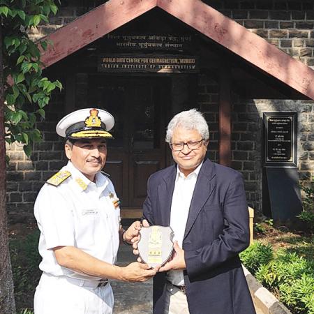 Indian Navy Vice Admiral Shri Sandip Naithani Visited Colaba Magnetic Oobservatory on 12 Dec. 2023