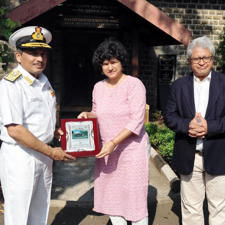 Indian Navy Vice Admiral Shri Sandip Naithani Visited Colaba Magnetic Oobservatory on 12 Dec. 2023