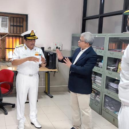 Indian Navy Vice Admiral Visited Colaba Magnetic Observatory